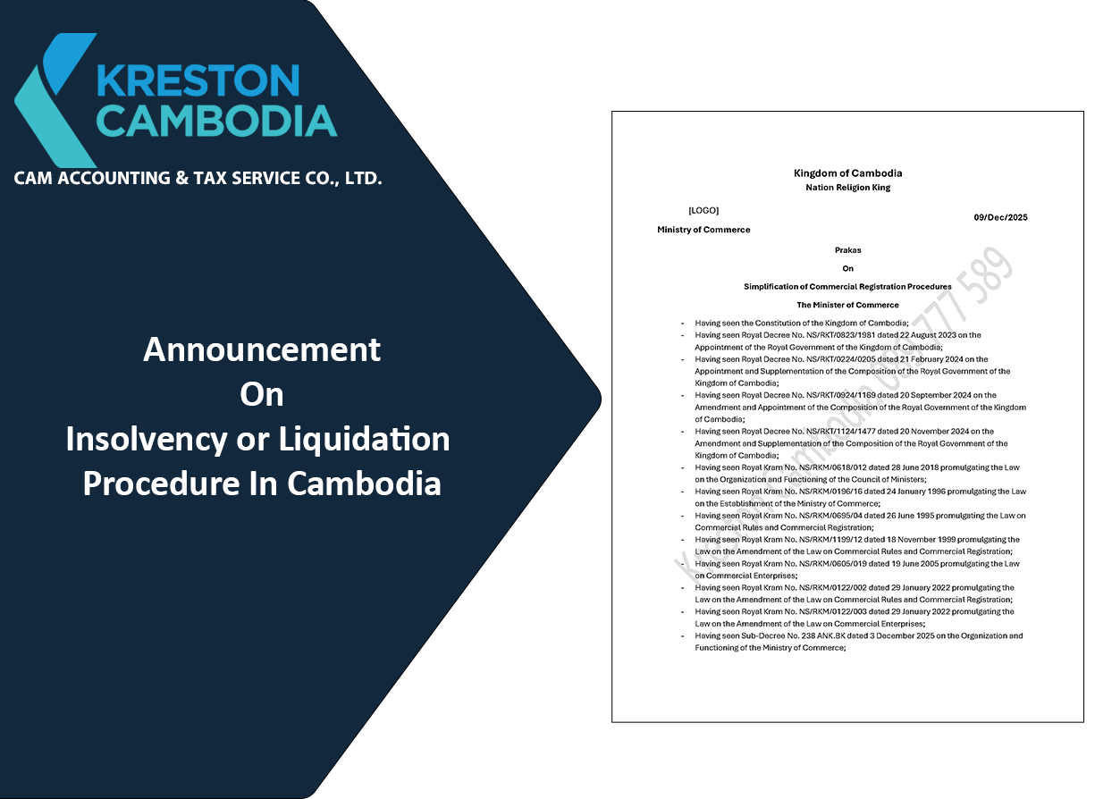 Insolvency or Liquidation Procedure In Cambodia